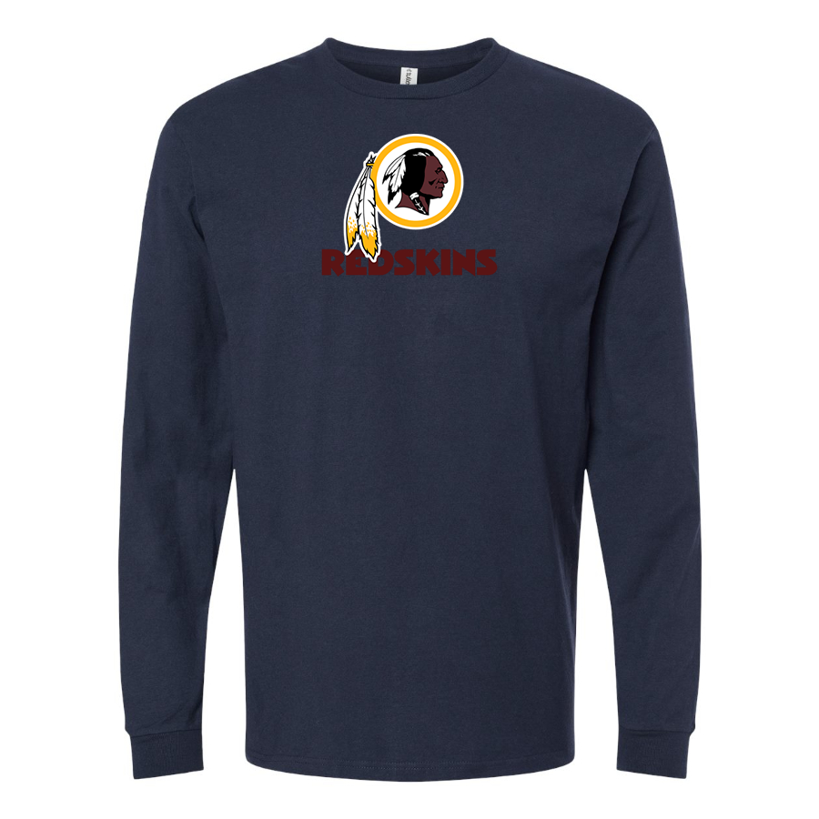 Men's Washington Redskins Logo  Cotton Long Sleeve T-Shirt
