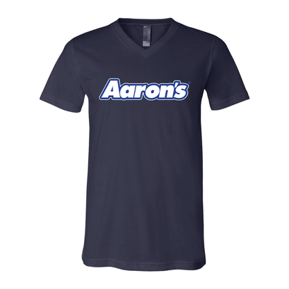 Aaron_s Logo BELLA  CANVAS - Jersey V-Neck T-Shirt