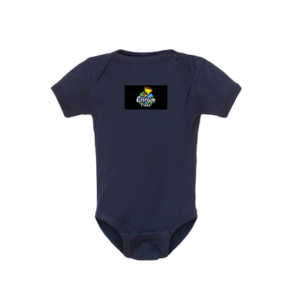 Cartoon Pizza Logo Baby Romper Onesie