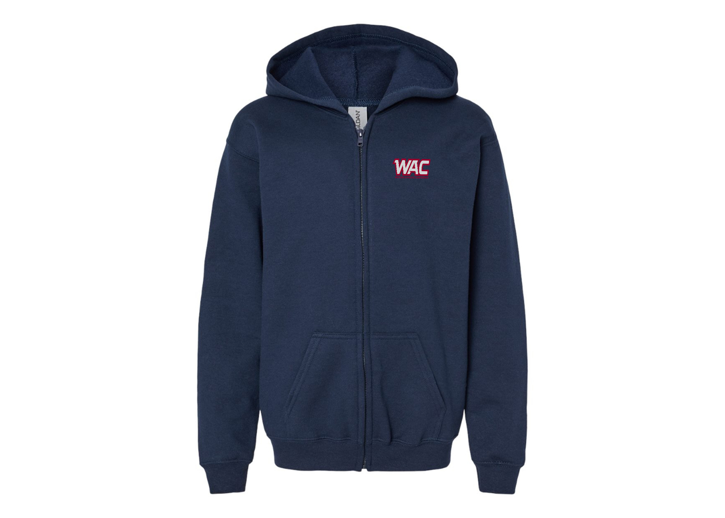Gildan Heavy Blend Youth Western Athletic Conference Full Zip Hooded Sweatshirt