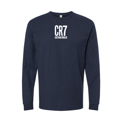 Youth CR7 Logo Cotton Long Sleeve T-Shirt