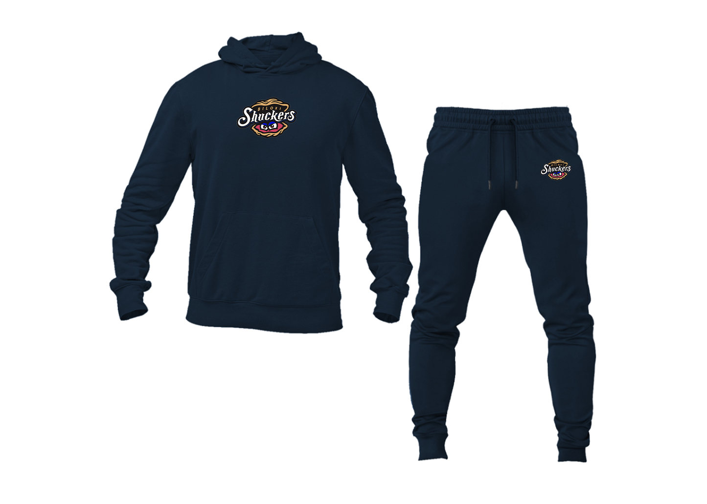 Men's Biloxi Shuckers Logo Hoodie Joggers Set