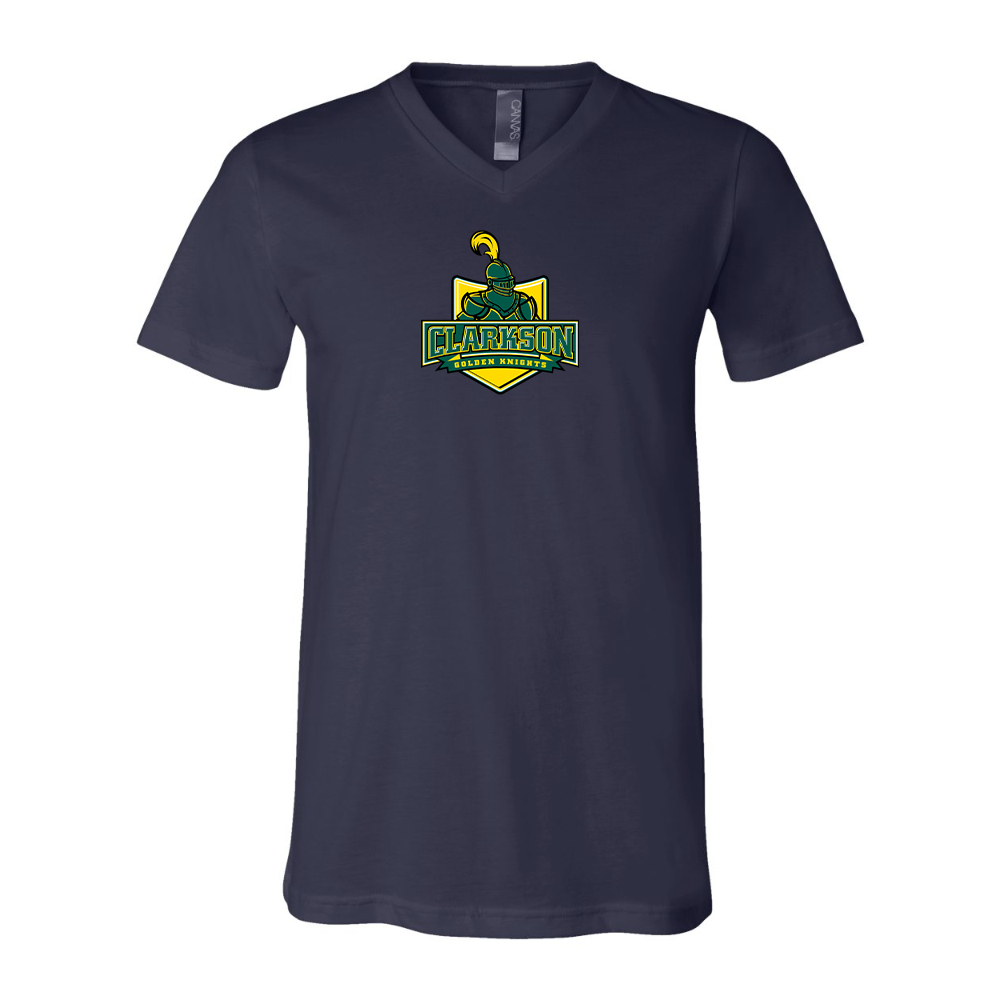 Clarkson Golden Knights BELLA  CANVAS - Jersey V-Neck T-Shirt