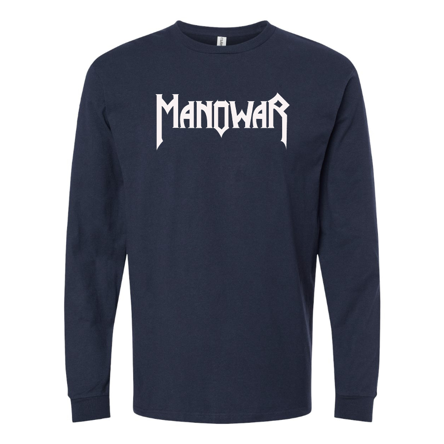 Men's Manowar Logo Cotton Long Sleeve T-Shirt