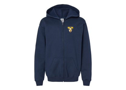 Gildan Heavy Blend Youth Valparaiso Crusaders Full Zip Hooded Sweatshirt