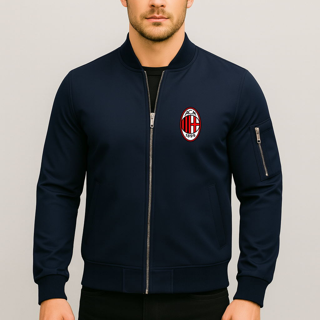 Men’s AC Milan Soccer Lightweight Bomber Jacket - Navy