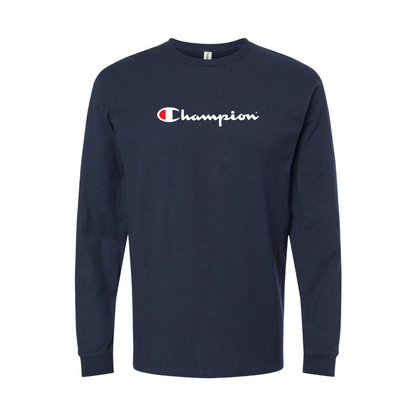 Men's Champion Logo Long Sleeve T-Shirt