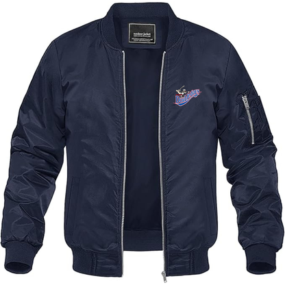 Men's Auburn Doubledays Logo Lightweight Bomber Jacket Windbreaker Softshell Varsity Jacket Coat