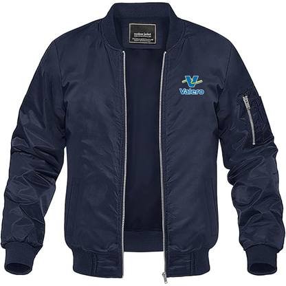 Men's Valero Gas Station Lightweight Bomber Jacket - Navy