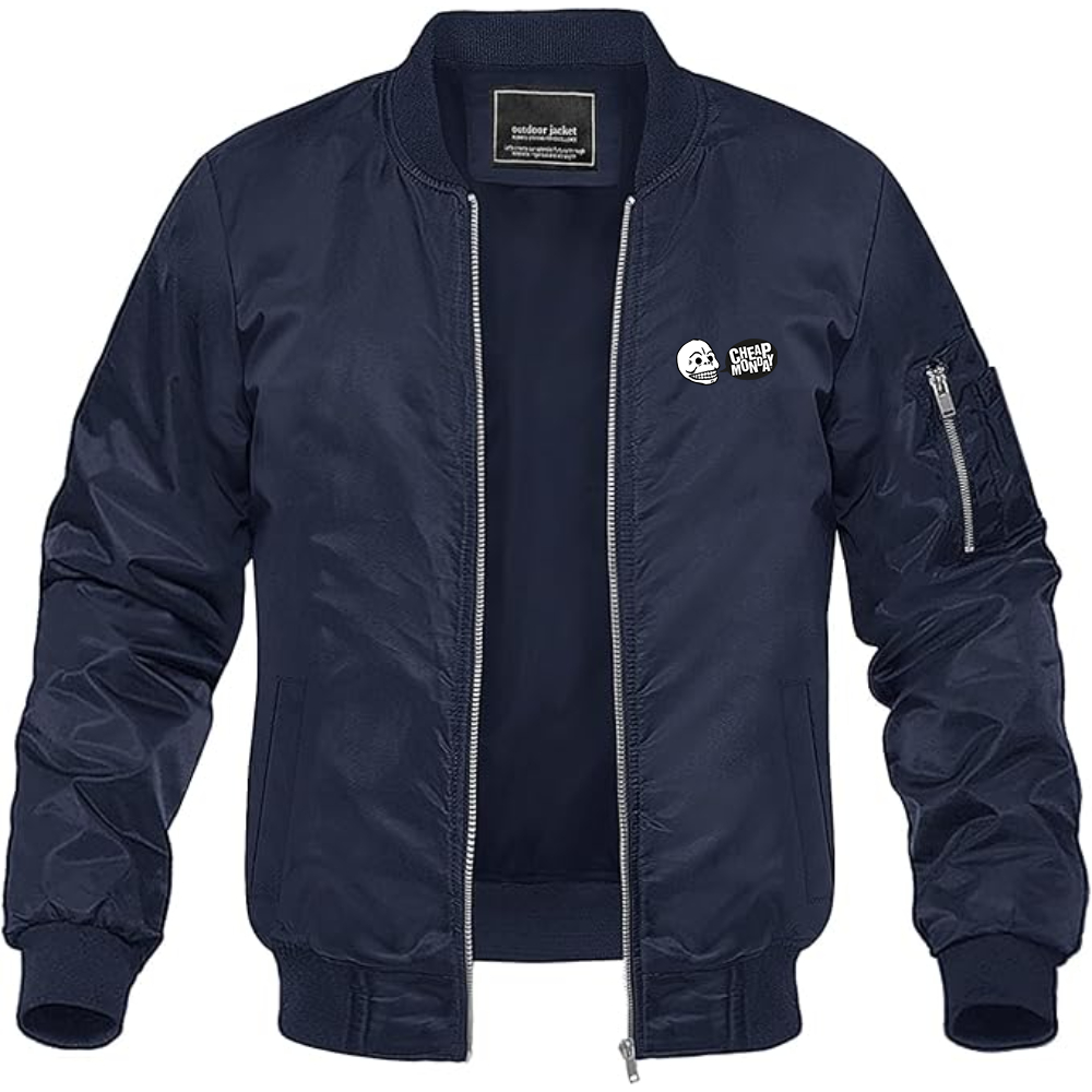 Men's Cheap Monday Logo Lightweight Bomber Jacket Windbreaker Softshell Varsity Jacket Coat
