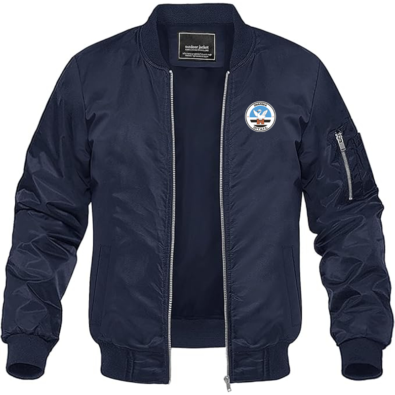 Men's Swansea City Soccer Lightweight Bomber Jacket - Navy