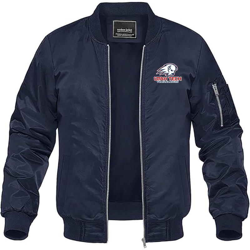 Men's Utah Tech Trailblazers Lightweight Bomber Jacket - Navy