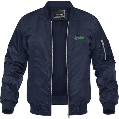 Men's Clinton LumberKings  Logo Lightweight Bomber Jacket Windbreaker Softshell Varsity Jacket Coat
