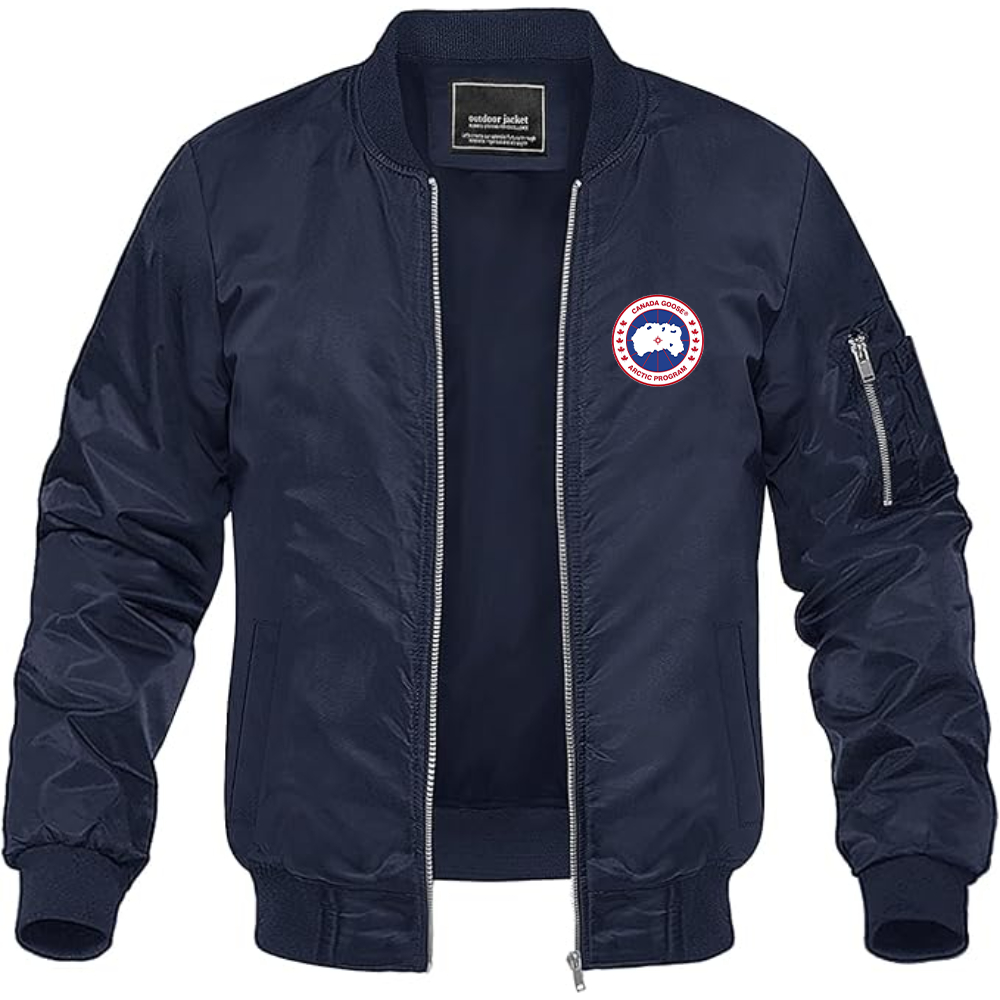 Men's Canada Goose Logo Lightweight Bomber Jacket Windbreaker Softshell Varsity Jacket Coat