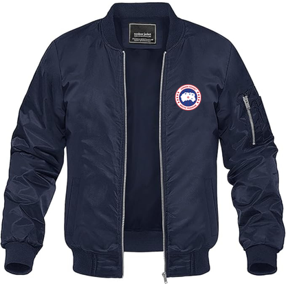 Men's Canada Goose Logo Lightweight Bomber Jacket Windbreaker Softshell Varsity Jacket Coat