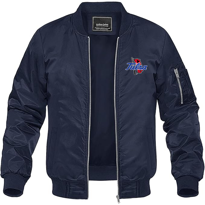 Men's Tulsa Golden Hurricane Lightweight Bomber Jacket - Navy