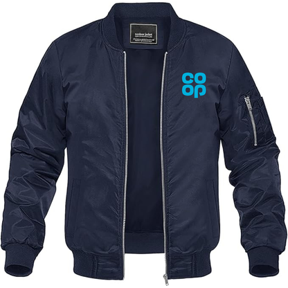 Men's CoOp Lightweight Bomber Jacket Windbreaker Softshell Varsity Jacket Coat