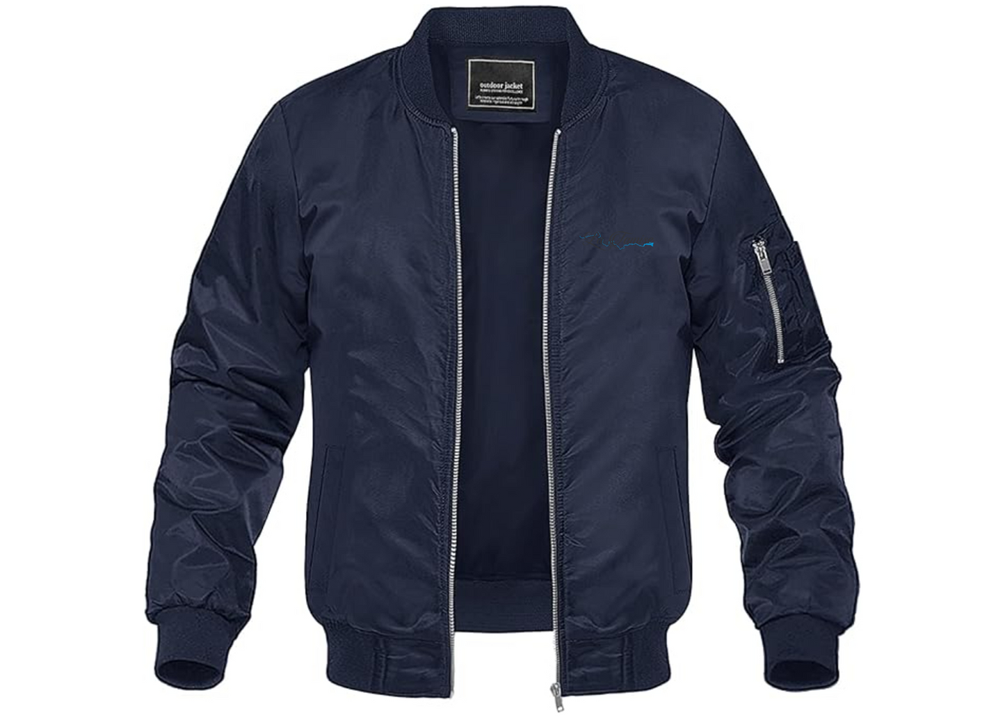 Men's La Tamise Logo Lightweight Bomber Jacket Windbreaker Softshell Varsity Jacket Coat