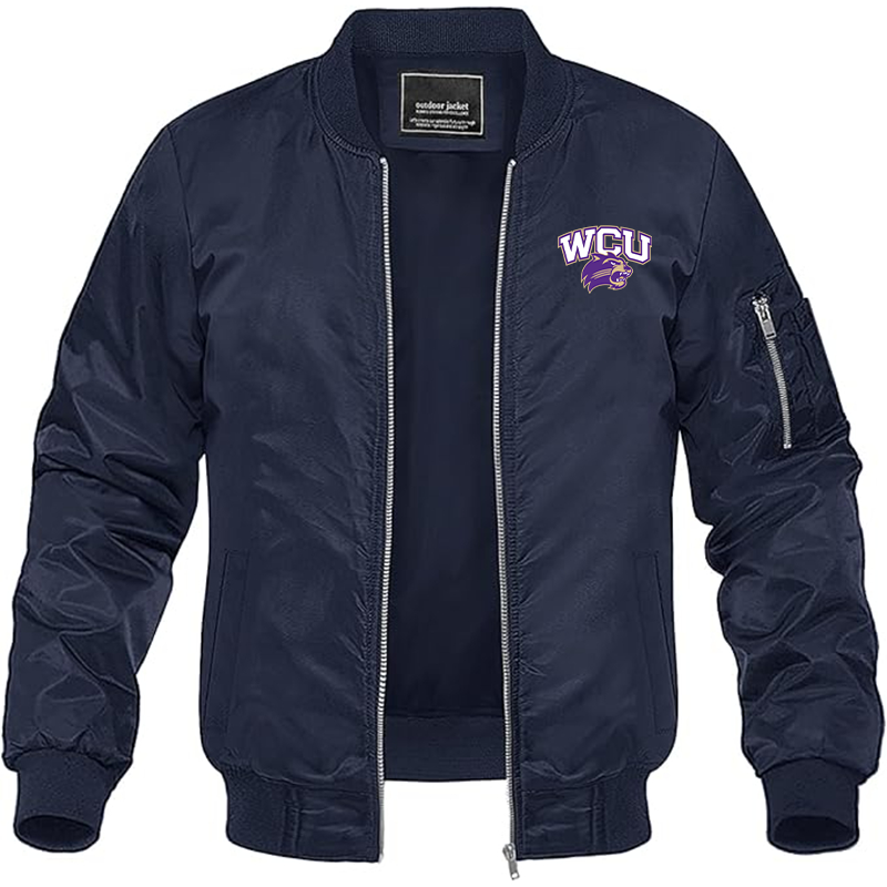 Men's Western Carolina Catamounts Lightweight Bomber Jacket - Navy