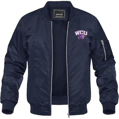 Men's Western Carolina Catamounts Lightweight Bomber Jacket - Navy