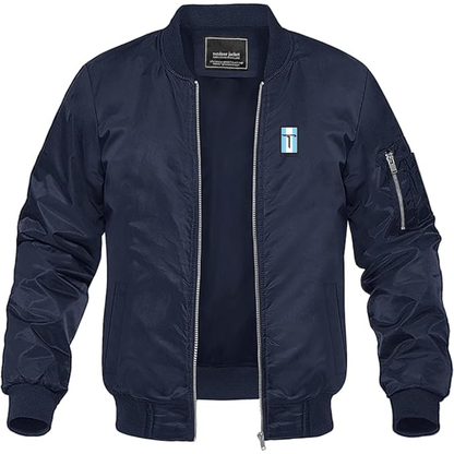 Men's De Tomaso Logo Lightweight Bomber Jacket Windbreaker Softshell Varsity Jacket Coat