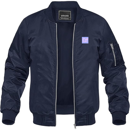 Men's  Itzy Logo Lightweight Bomber Jacket Windbreaker Softshell Varsity Jacket Coat