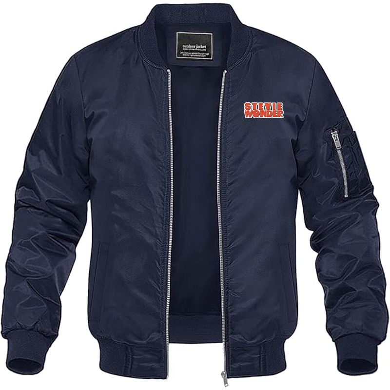 Men's Stevie-Wonder Lightweight Bomber Jacket - Navy