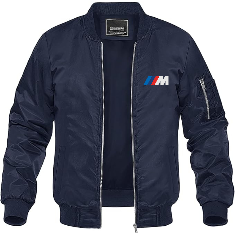 BMW M Logo Lightweight Bomber Jacket Windbreaker Softshell Varsity Jacket Coat (Copy)