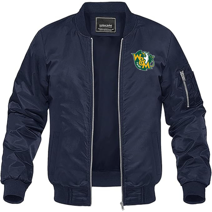 Men's William and Mary Tribe Lightweight Bomber Jacket - Navy