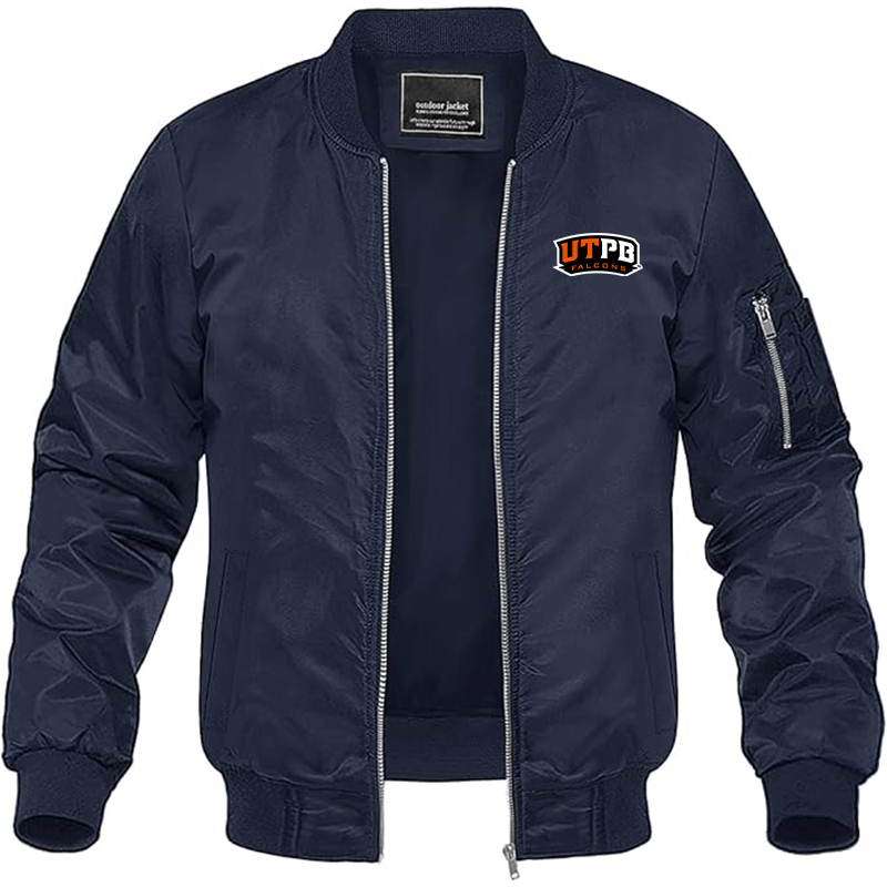 Men's UTPB Falcons Lightweight Bomber Jacket - Navy