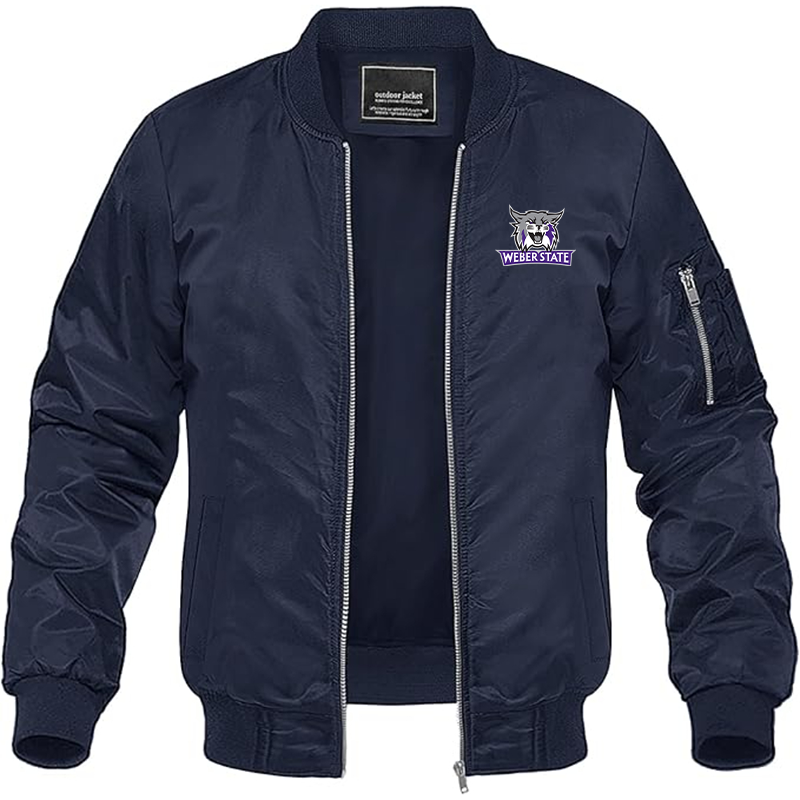 Men's Weber State Wildcats Lightweight Bomber Jacket - Navy