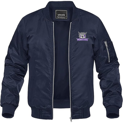 Men's Weber State Wildcats Lightweight Bomber Jacket - Navy