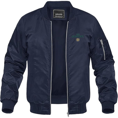 Men's The Glenlivet Logo Lightweight Bomber Jacket Windbreaker Softshell Varsity Jacket Coat