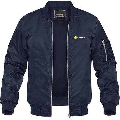 Men's AC Sport Car Logo Lightweight Bomber Jacket Windbreaker Softshell Varsity Jacket Coat