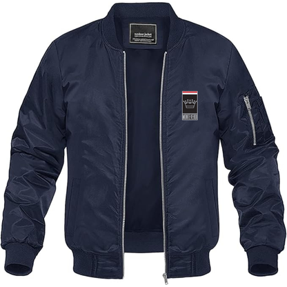 Men's Monteverdi Logo Lightweight Bomber Jacket Windbreaker Softshell Varsity Jacket Coat