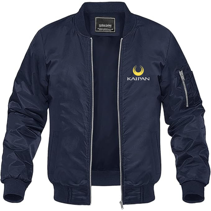 Men's Kaipan Logo Lightweight Bomber Jacket Windbreaker Softshell Varsity Jacket Coat