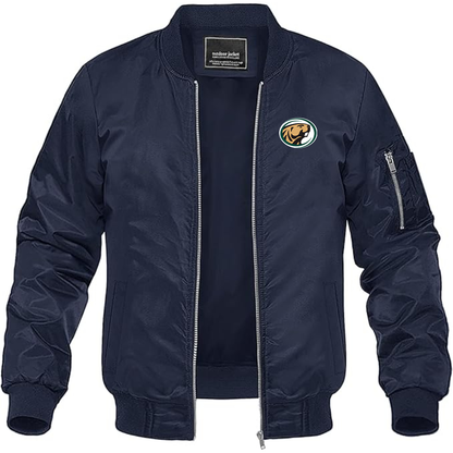 Men's  Bemidji State Beavers Lightweight Bomber Jacket Windbreaker Softshell Varsity Jacket Coat