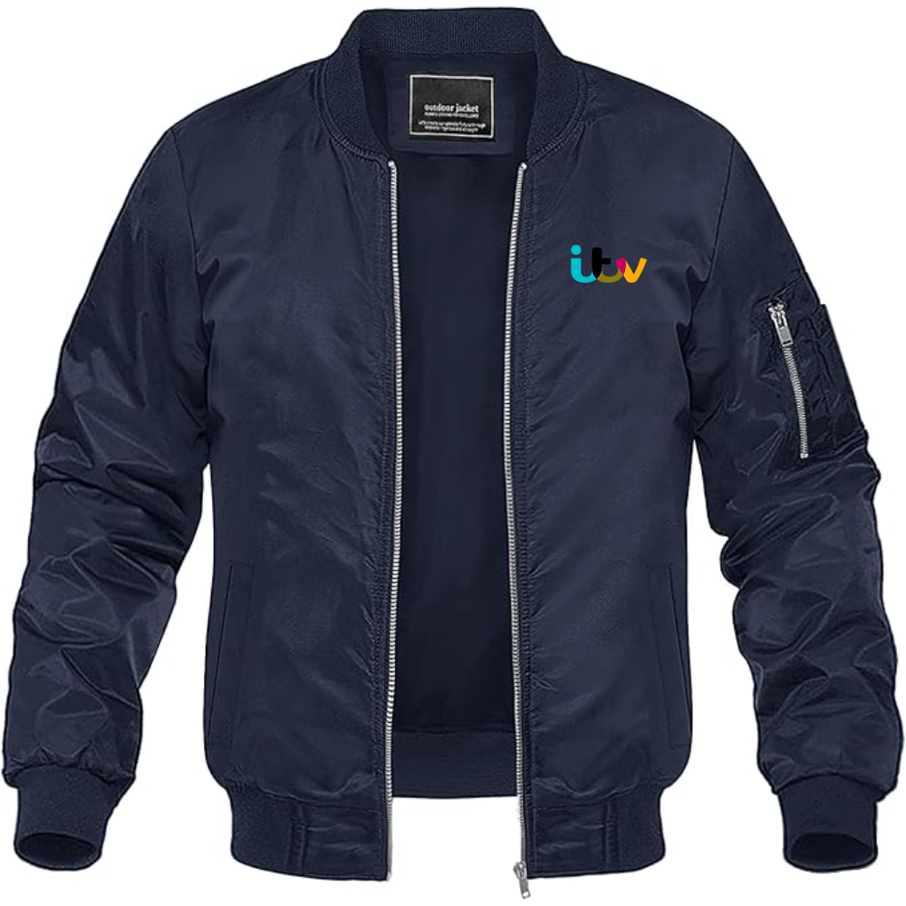 Men's Itv  Lightweight Bomber Jacket Windbreaker Softshell Varsity Jacket Coat