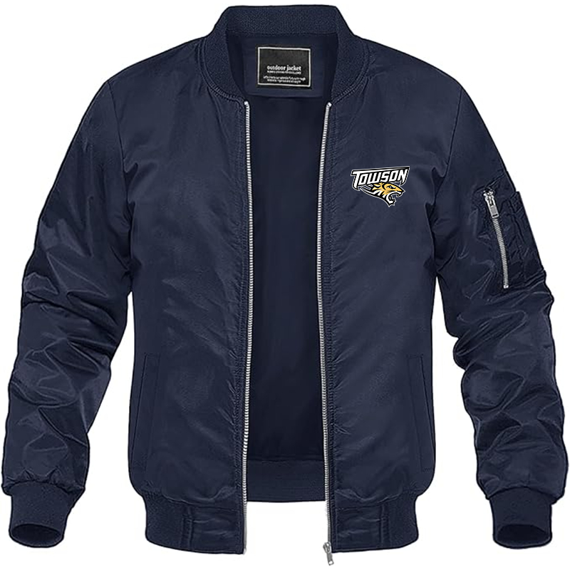 Men's Towson Tigers Lightweight Bomber Jacket - Navy