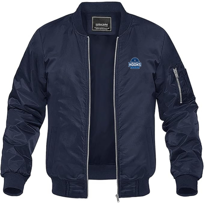 Men's Corpus Christi Hooks Logo Lightweight Bomber Jacket Windbreaker Softshell Varsity Jacket Coat