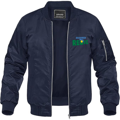 Men's Guarded Relic Logo Lightweight Bomber Jacket Windbreaker Softshell Varsity Jacket Coat