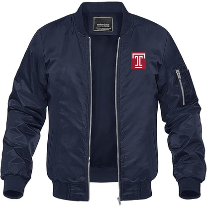 Men's Temple Owls Lightweight Bomber Jacket - Navy
