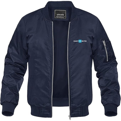 Men's Cartoonito Logo Lightweight Bomber Jacket Windbreaker Softshell Varsity Jacket Coat