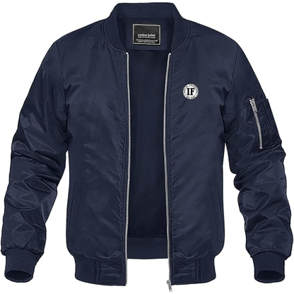 Men's  Isotta Fraschini Logo Lightweight Bomber Jacket Windbreaker Softshell Varsity Jacket Coat