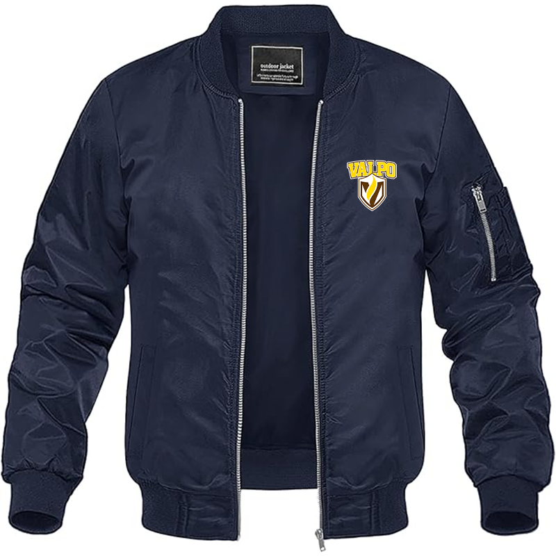 Men's Valparaiso Crusaders Lightweight Bomber Jacket - Navy