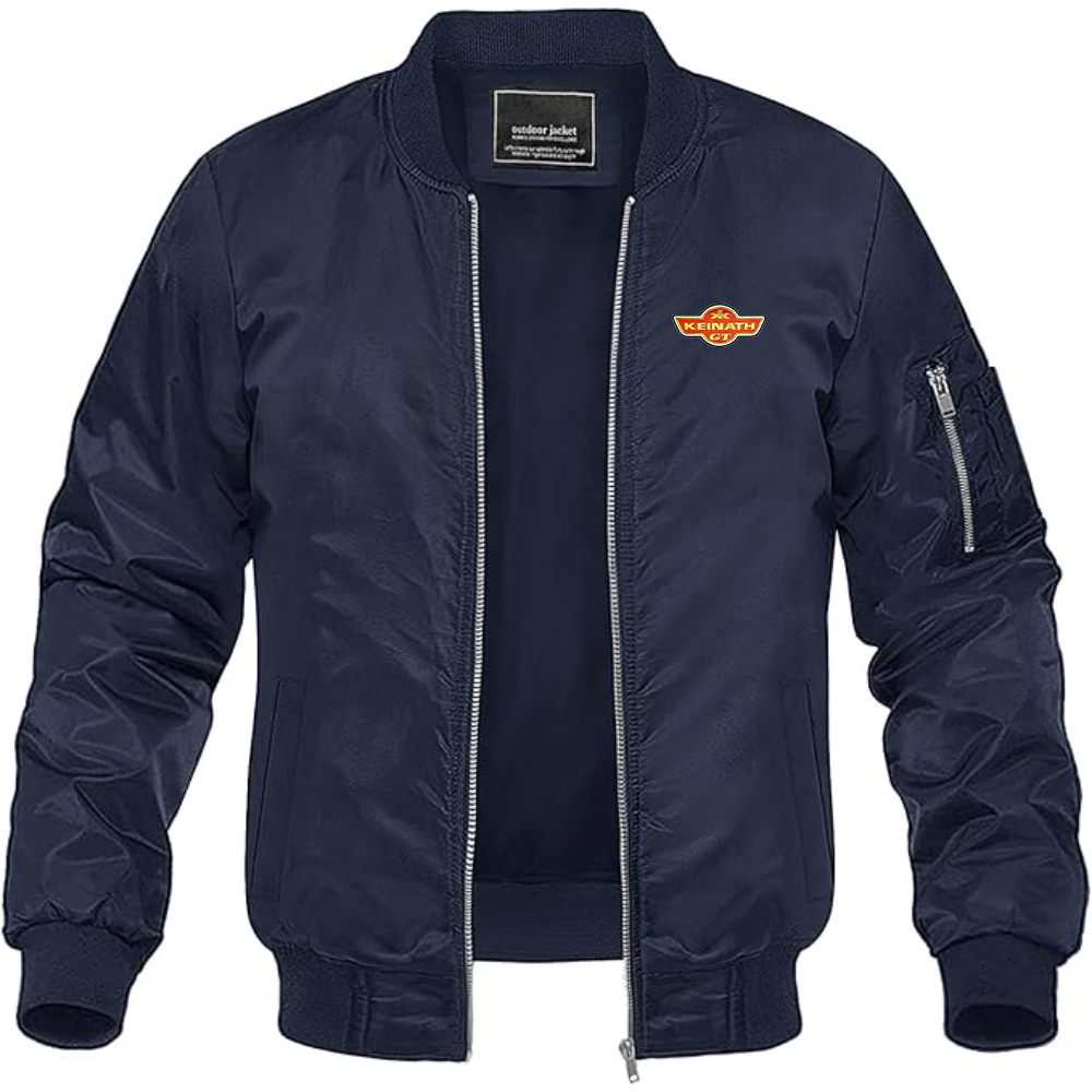 Men's  Keinath Logo Lightweight Bomber Jacket Windbreaker Softshell Varsity Jacket Coat