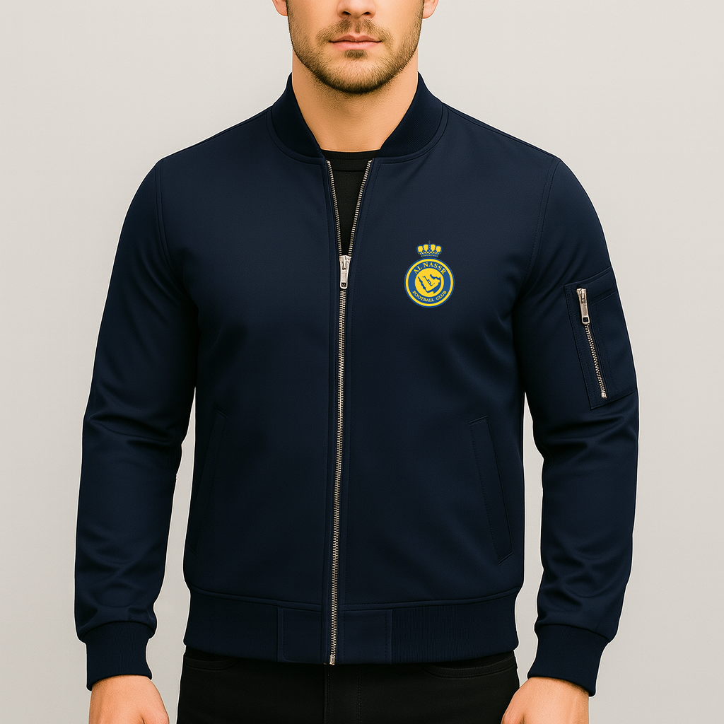 Men's Al Nassr FC Lightweight Bomber Jacket - Navy