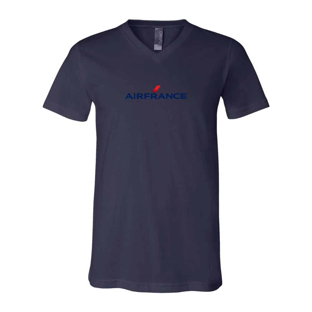 Air France Logo BELLA  CANVAS - Jersey V-Neck T-Shirt