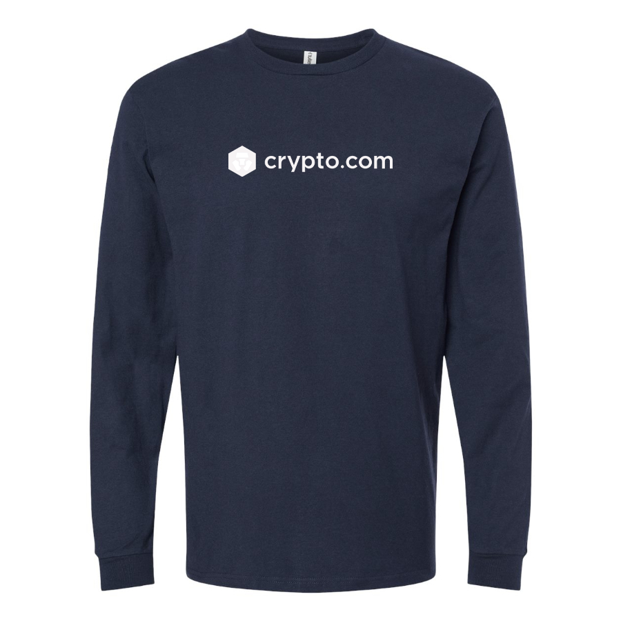 Men's Crypto.Com  Logo Cotton Long Sleeve T-Shirt