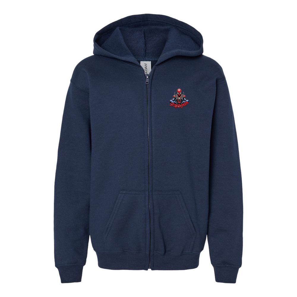 Gildan Heavy Blend Youth Spider-Man 2025 Full Zip Hooded Sweatshirt
